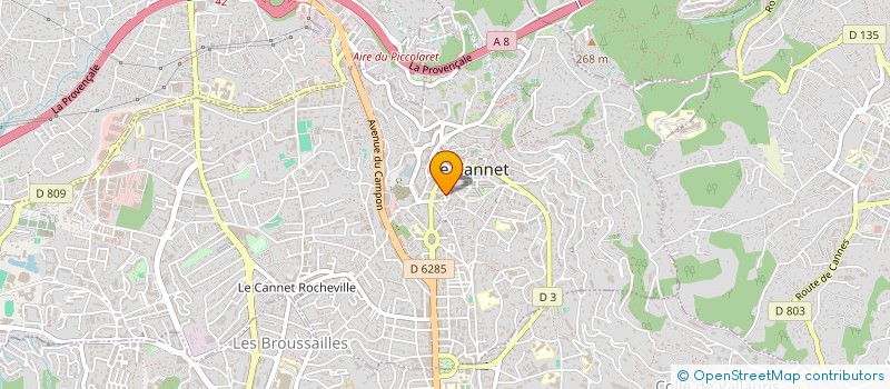 localisation de l'entreprise MONSIEUR PIERRE GONDRAN à LE CANNET
