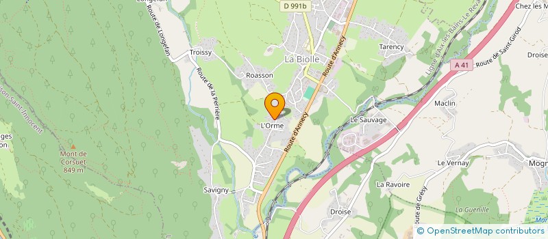 localisation de l'entreprise MONSIEUR PIERRE GOURY  LA BIOLLE