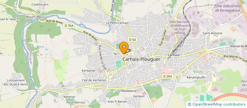 localisation de l'entreprise MONSIEUR PIERRE GRANDBOIS DE VILLENEUVE  CARHAIX-PLOUGUER