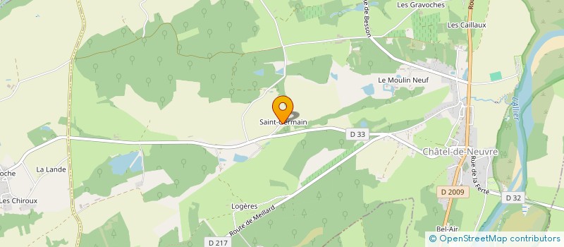 localisation de l'entreprise MONSIEUR PIERRE GRANGE  CHATEL-DE-NEUVRE