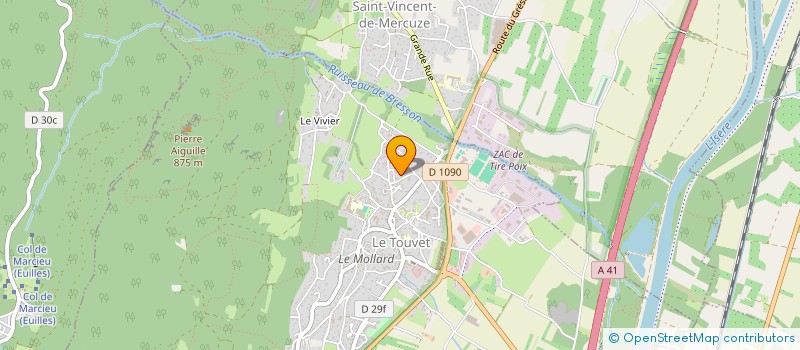 localisation de l'entreprise MONSIEUR PIERRE GRIMOPONT à LE TOUVET