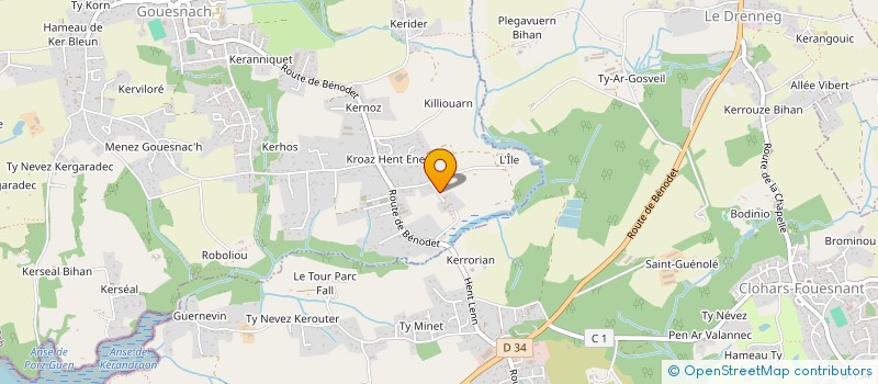 localisation de l'entreprise MONSIEUR PIERRE GUILLERMOU  GOUESNACH