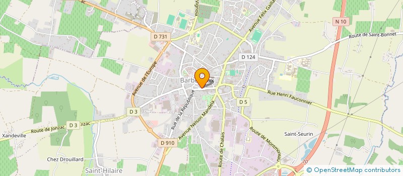 localisation de l'entreprise MONSIEUR PIERRE GUILLON  BARBEZIEUX-SAINT-HILAIRE