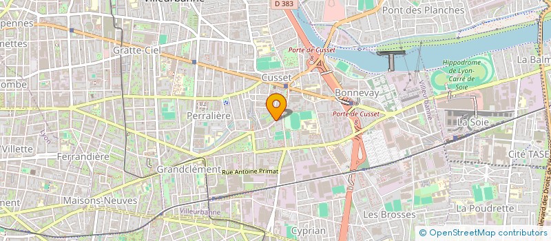 localisation de l'entreprise MONSIEUR PIERRE-GUY VOIRON  VILLEURBANNE