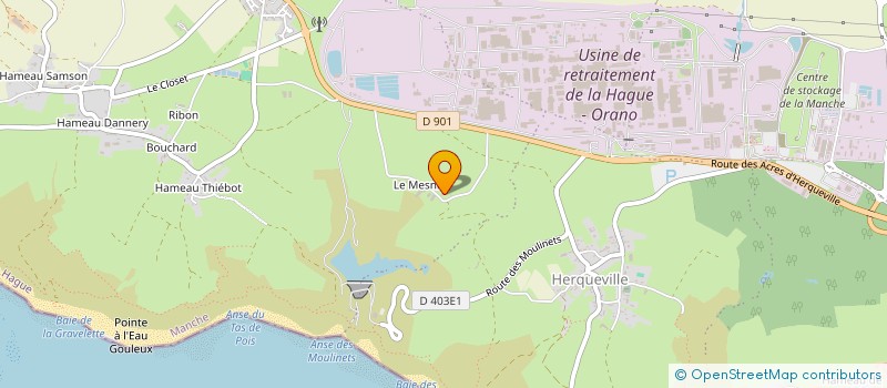 localisation de l'entreprise MONSIEUR PIERRE HAMELIN  LA HAGUE