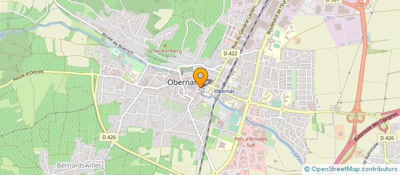 localisation de l'entreprise MONSIEUR PIERRE HENNY  OBERNAI