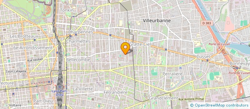 localisation de l'entreprise MONSIEUR PIERRE HENRI DERAY  VILLEURBANNE