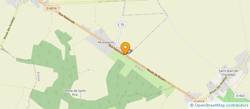 localisation de l'entreprise MONSIEUR PIERRE HENRI HOUDART  ECOUIS