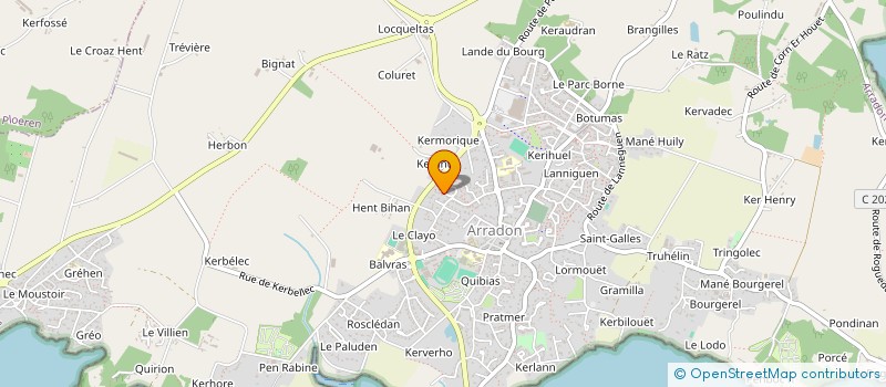 localisation de l'entreprise MONSIEUR PIERRE HENRIO  ARRADON