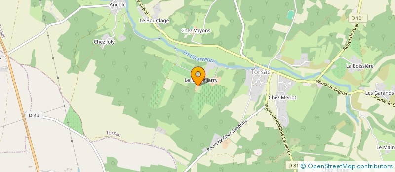 localisation de l'entreprise MONSIEUR PIERRE HERVE CASTAY  TORSAC