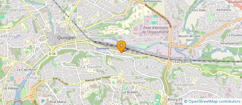 localisation de l'entreprise MONSIEUR PIERRE HETET à QUIMPER