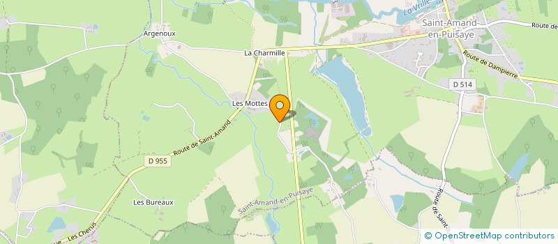 localisation de l'entreprise MONSIEUR PIERRE HEUGEBAERT  SAINT-AMAND-EN-PUISAYE