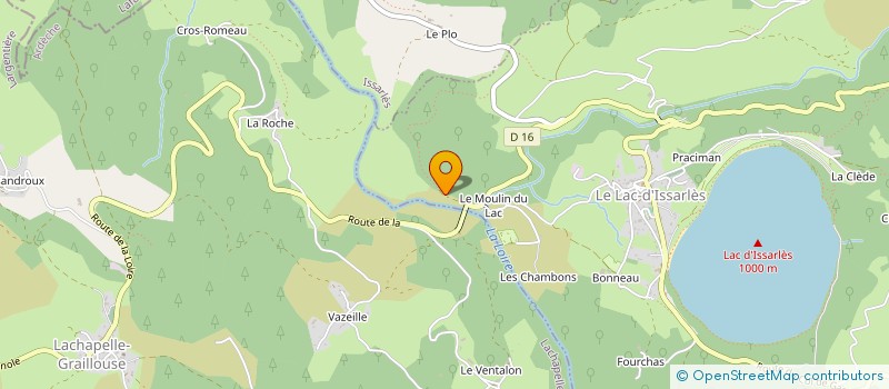 localisation de l'entreprise MONSIEUR PIERRE HILAIRE  LE LAC D' ISSARLES