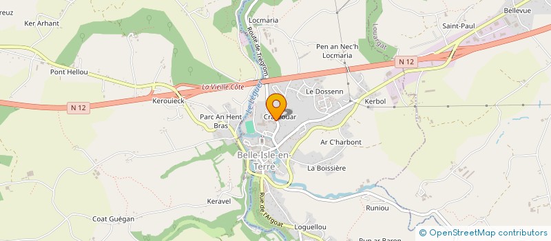 localisation de l'entreprise MONSIEUR PIERRE HUGNET  BELLE-ISLE-EN-TERRE