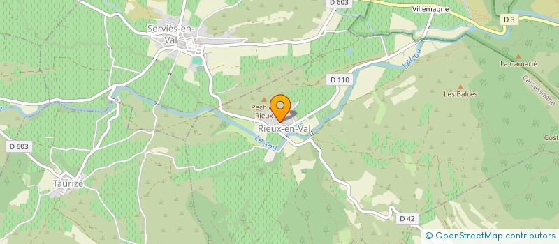 localisation de l'entreprise MONSIEUR PIERRE HUGON  RIEUX-EN-VAL