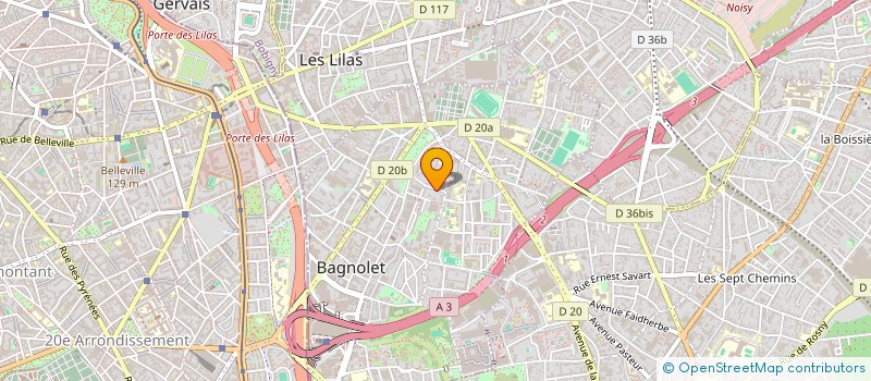 localisation de l'entreprise MONSIEUR PIERRE HUOT à BAGNOLET