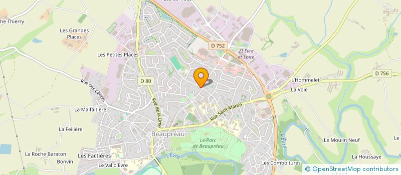 localisation de l'entreprise MONSIEUR PIERRE HUROT  BEAUPREAU-EN-MAUGES