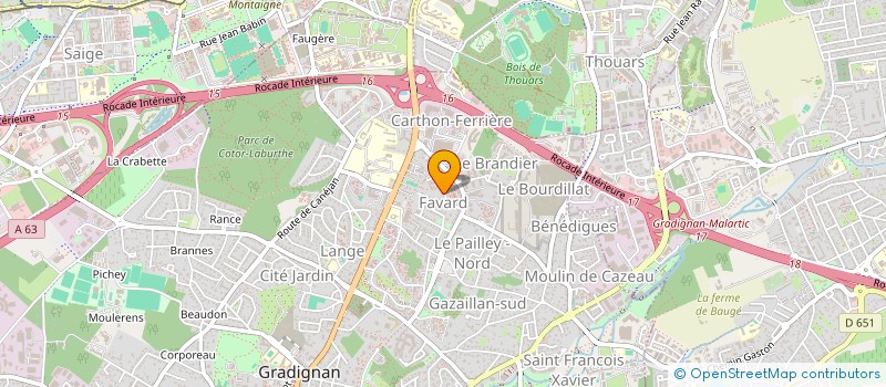 localisation de l'entreprise MONSIEUR PIERRE JACKSON  GRADIGNAN