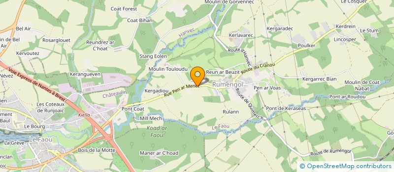 localisation de l'entreprise MONSIEUR PIERRE JAOUEN  LE FAOU