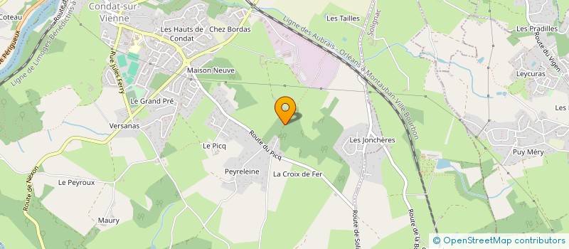 localisation de l'entreprise MONSIEUR PIERRE JEAN AGUITON  CONDAT-SUR-VIENNE