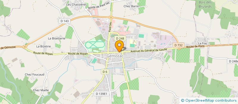 localisation de l'entreprise MONSIEUR PIERRE-JEAN NAUD  GEMOZAC