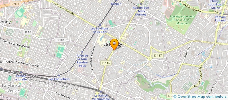 localisation de l'entreprise MONSIEUR PIERRE JEAN QUIRINS  LE RAINCY