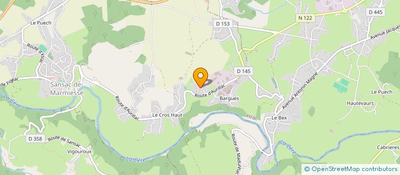 localisation de l'entreprise MONSIEUR PIERRE JOANNY à SANSAC-DE-MARMIESSE