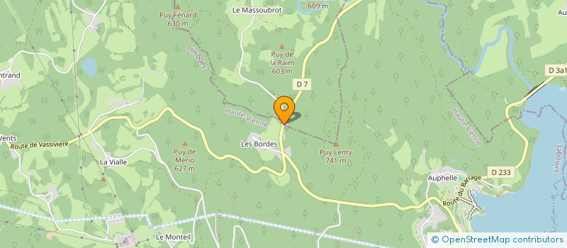 localisation de l'entreprise MONSIEUR PIERRE JOBIN  ROYERE-DE-VASSIVIERE