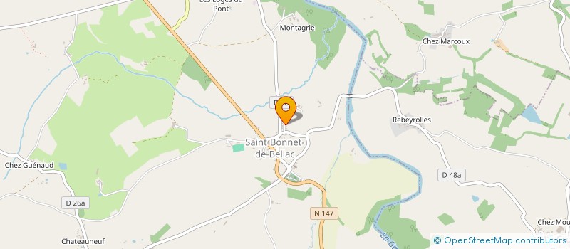 localisation de l'entreprise MONSIEUR PIERRE JOLLY à SAINT-BONNET-DE-BELLAC