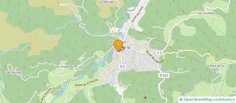 localisation de l'entreprise MONSIEUR PIERRE JOURDAN  JAUJAC