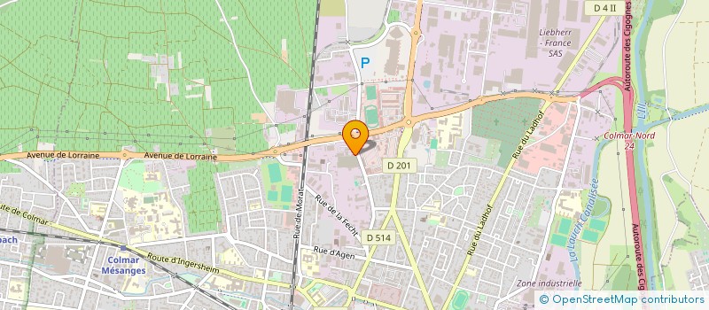 localisation de l'entreprise MONSIEUR PIERRE KREBS  COLMAR