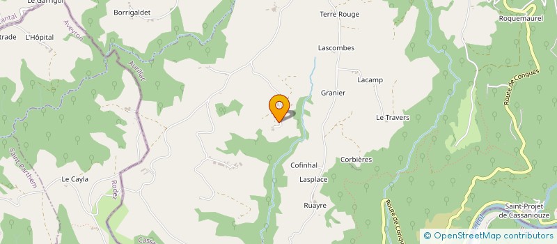 localisation de l'entreprise MONSIEUR PIERRE LACROIX à CASSANIOUZE