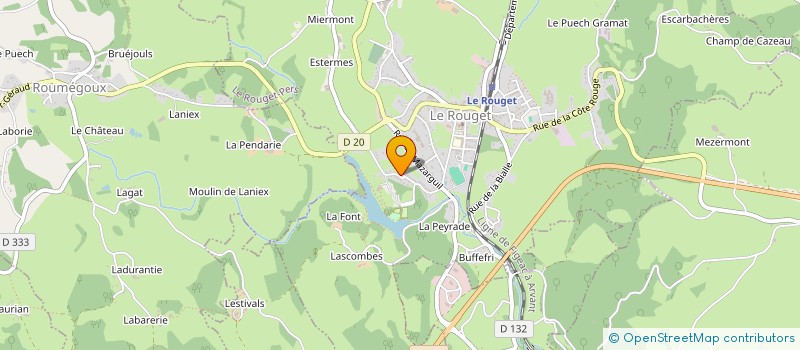 localisation de l'entreprise MONSIEUR PIERRE LACROIX à LE ROUGET-PERS