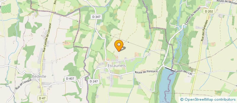 localisation de l'entreprise MONSIEUR PIERRE LAFFITTE MATALAS  ESCAUNETS