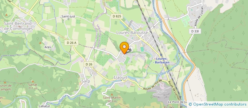 localisation de l'entreprise MONSIEUR PIERRE LAFONTAINE  IZAOURT