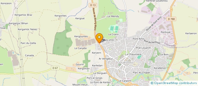 localisation de l'entreprise MONSIEUR PIERRE LANDURE  GOUESNOU