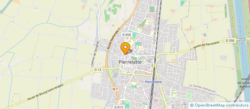 localisation de l'entreprise MONSIEUR PIERRE LANGLADE  PIERRELATTE