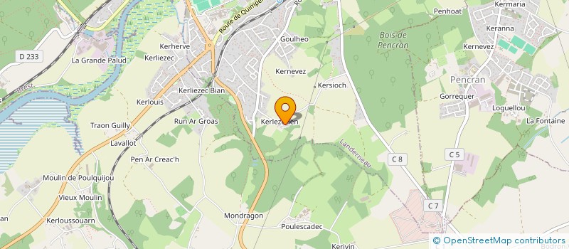 localisation de l'entreprise MONSIEUR PIERRE LARGE  LANDERNEAU