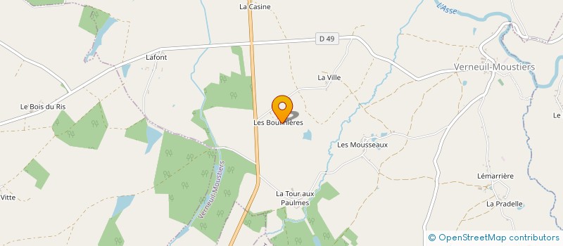localisation de l'entreprise MONSIEUR PIERRE LAUBUS à VERNEUIL-MOUSTIERS