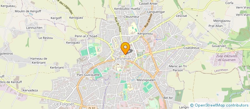 localisation de l'entreprise MONSIEUR PIERRE LAURANS  LESNEVEN