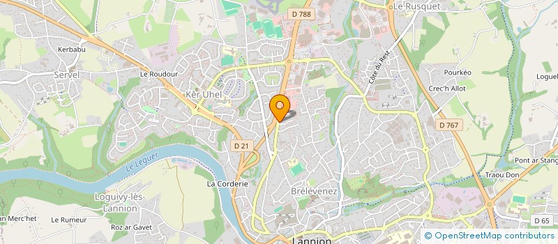 localisation de l'entreprise MONSIEUR PIERRE LE BEVER à LANNION