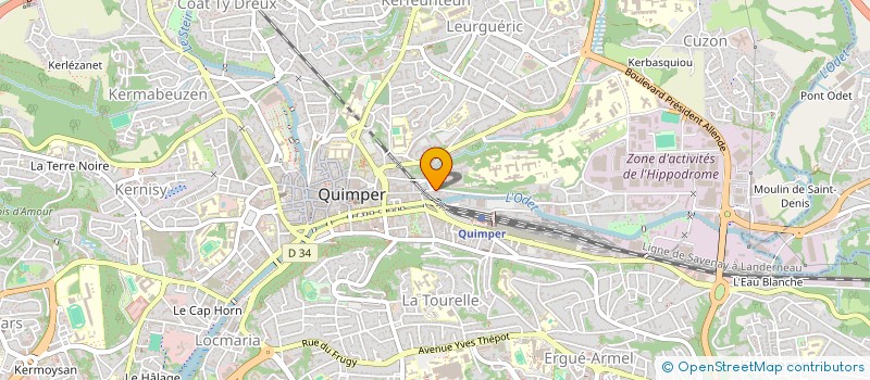 localisation de l'entreprise MONSIEUR PIERRE LE FUR à QUIMPER