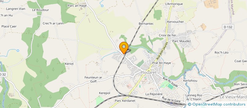 localisation de l'entreprise MONSIEUR PIERRE LE GALL  PLOUARET