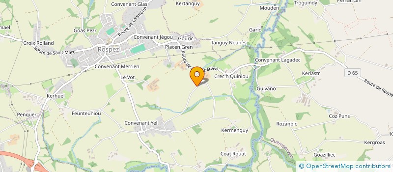 localisation de l'entreprise MONSIEUR PIERRE LE GUERN  PLOUMILLIAU