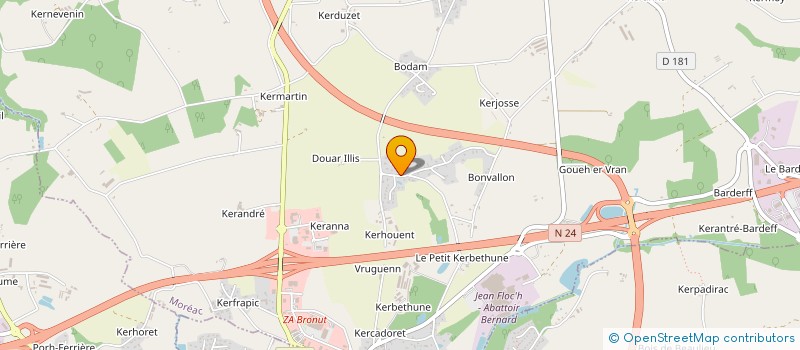 localisation de l'entreprise MONSIEUR PIERRE LE STRAT  EVELLYS