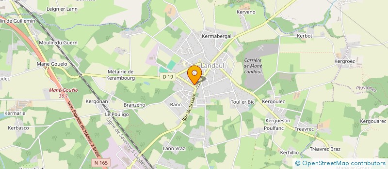 localisation de l'entreprise MONSIEUR PIERRE LE TALLEC  LANDAUL