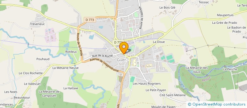 localisation de l'entreprise MONSIEUR PIERRE LEBLANC  GUER