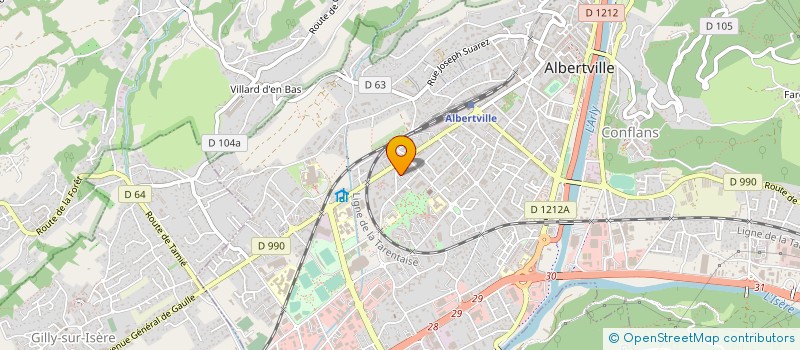 localisation de l'entreprise MONSIEUR PIERRE LEBLOND à ALBERTVILLE