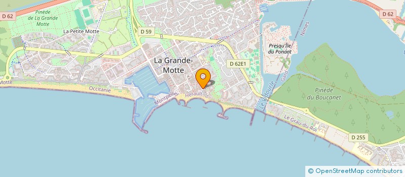 localisation de l'entreprise MONSIEUR PIERRE LEBRUN à LA GRANDE-MOTTE