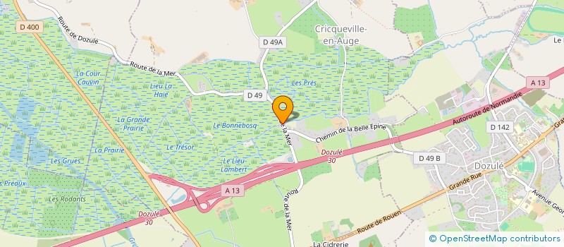 localisation de l'entreprise MONSIEUR PIERRE LECOEUR  CRICQUEVILLE-EN-AUGE